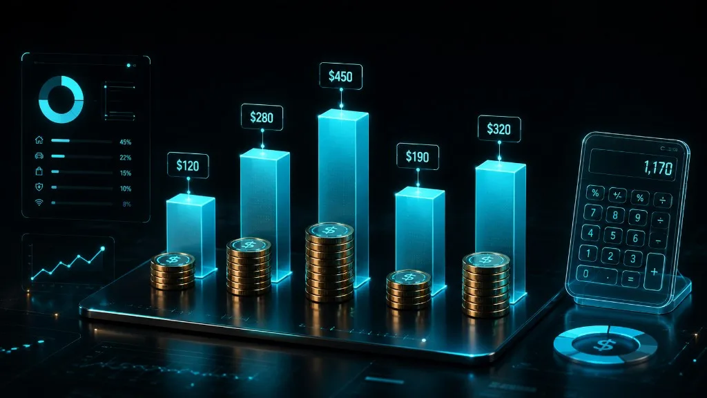 Comparación de costos de Google Ads en Chile: barras con distintos niveles de inversión y calculadora de presupuesto