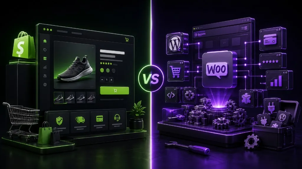 Shopify versus WooCommerce: tienda lista para usar frente a plataforma modular con plugins y configuración técnica